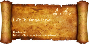 Löb Angelina névjegykártya